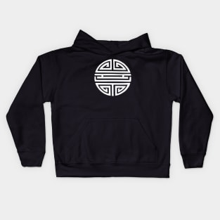 White Chinese Longevity Symbol Kids Hoodie